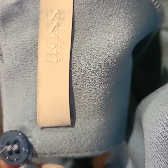 Kimono Sleeve Dress In Crepe/Satin trim - Lt.Blue Sold Out HUGO BOSS Size US 8 - Picture 11 of 14